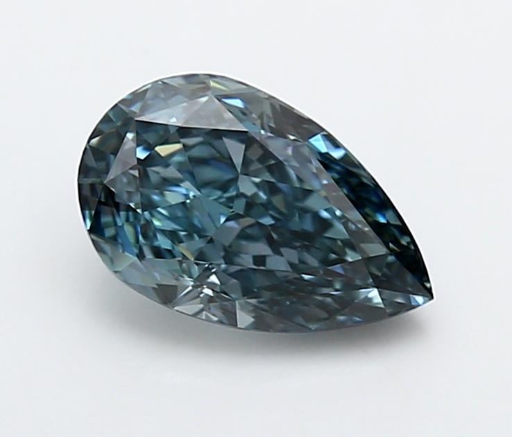 1.52 Ct. Fancy Deep  Blue Pear Lab Grown Diamond