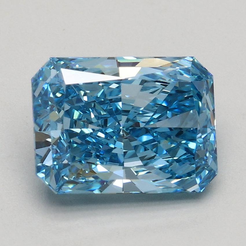 1.54 Ct. Fancy Vivid Blue Radiant Lab Grown Diamond