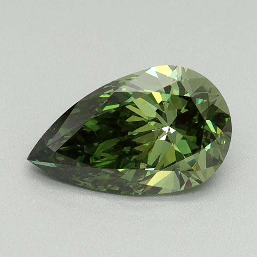 1.01 Ct. Fancy Vivid Pacific Green Pear Lab Grown Diamond