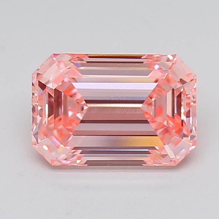 3.08 Ct. Fancy Vivid  Pink Emerald Lab Grown Diamond
