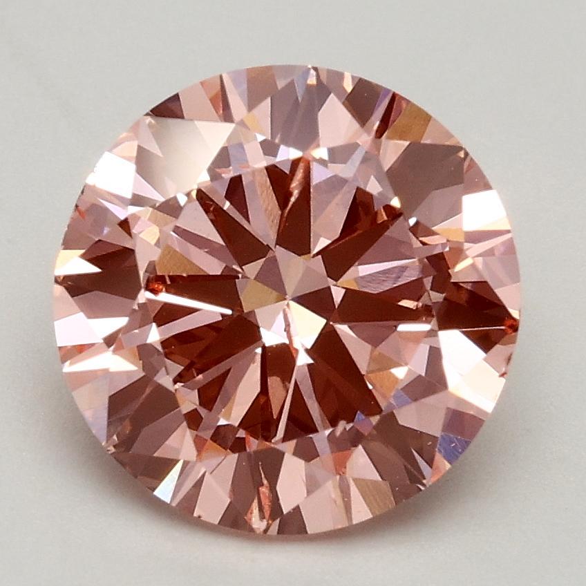 2.00 Ct. Fancy Intense Pink Round Lab Grown Diamond