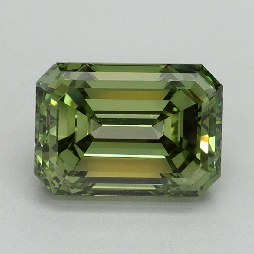 2.01 Ct. Fancy Vivid Green Emerald Lab Grown Diamond