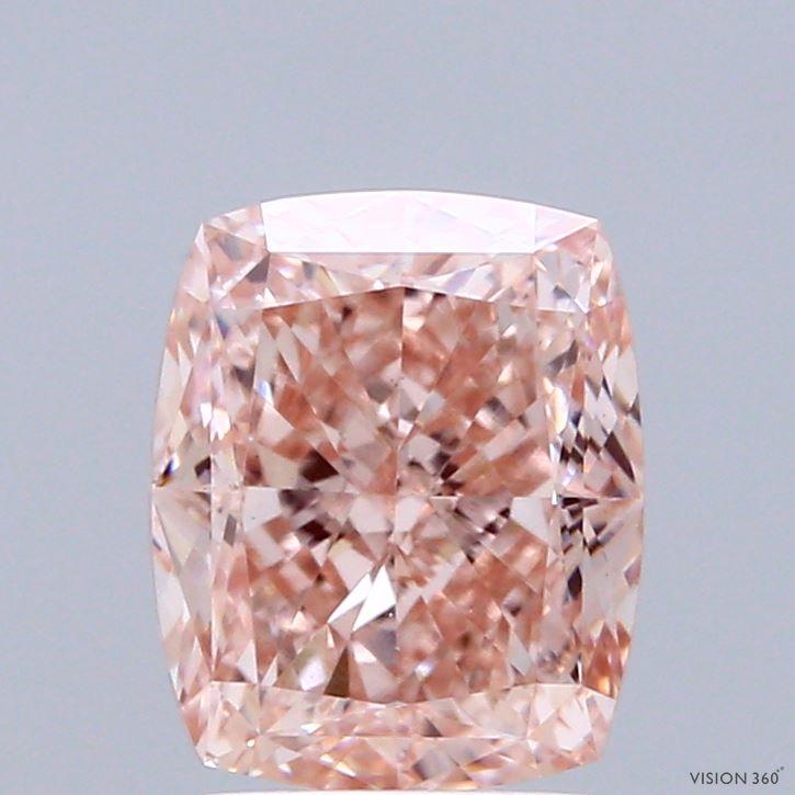 2.52 Ct. Fancy Intense Pink Cushion Lab Grown Diamond