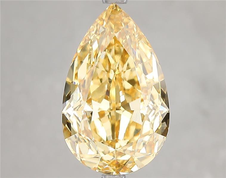 5.01 Ct. Fancy Vivid Yellow Pear Lab Grown Diamond