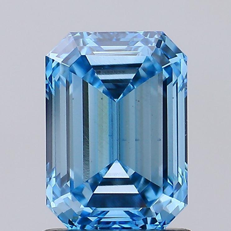 1.49 Ct. Fancy Vivid Blue Emerald Lab Grown Diamond