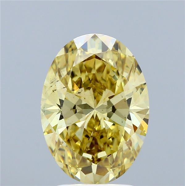 3.06 Ct. Fancy Intense Yellow Oval Lab Grown Diamond
