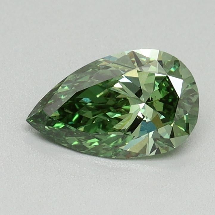 0.62 Ct. Fancy Vivid Green Pear Lab Grown Diamond