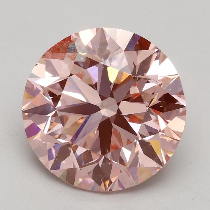 3.02 Ct. Fancy Intense Pink Round Lab Grown Diamond