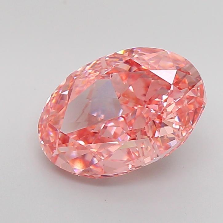 5.16 Ct. Fancy Vivid Pink Oval Lab Grown Diamond