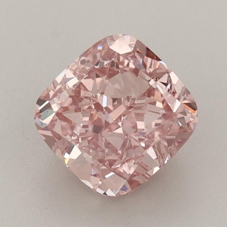 1.81 Ct. Fancy Vivid  Pink Cushion Lab Grown Diamond