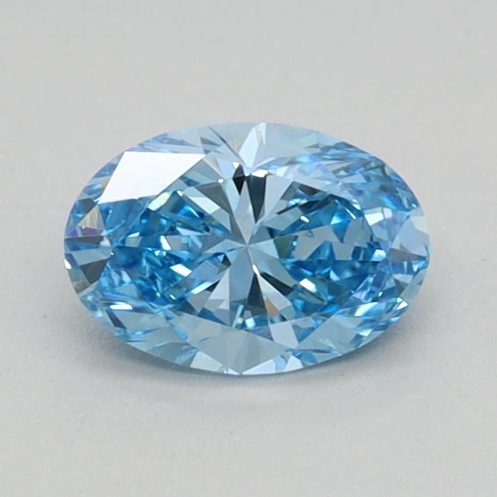 0.44 Ct. Fancy Vivid Blue Oval Lab Grown Diamond