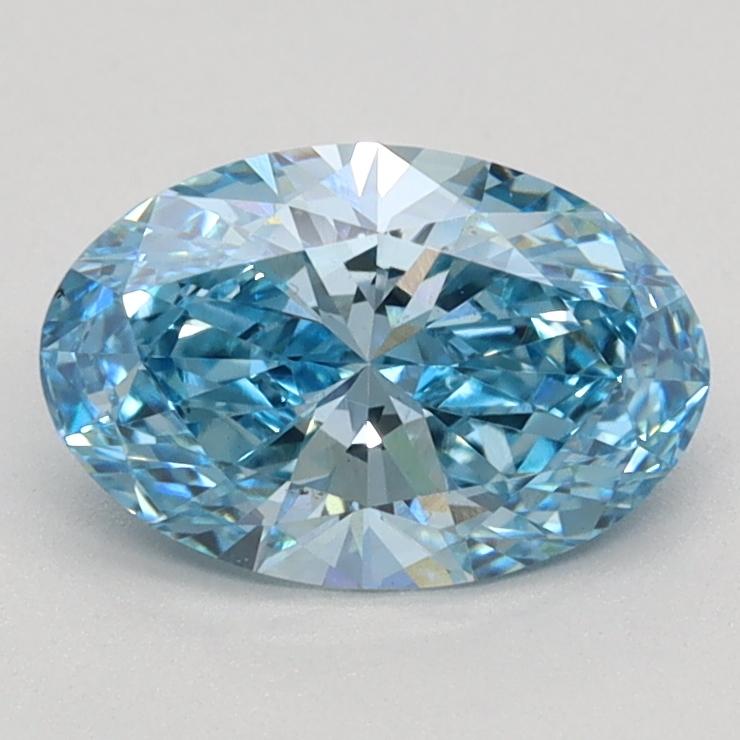 1.03 Ct. Fancy Vivid Blue Oval Lab Grown Diamond