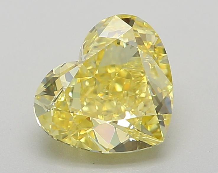 1.03 Ct. Fancy Intense  Yellow Heart Lab Grown Diamond