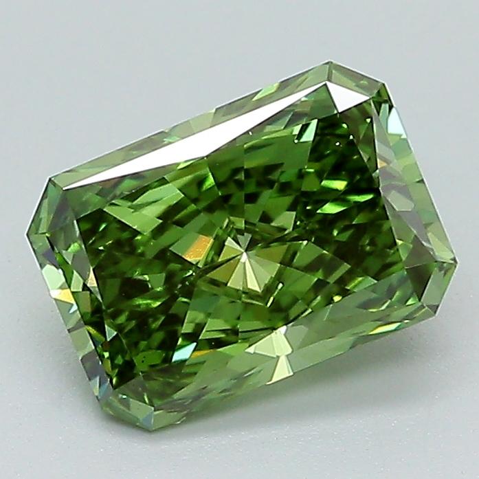 1.50 Ct. Fancy Vivid Green Radiant Lab Grown Diamond