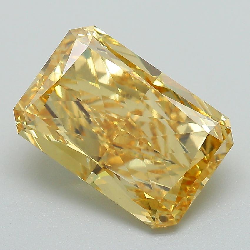 5.07 Ct. Fancy Vivid  Yellow Radiant Lab Grown Diamond
