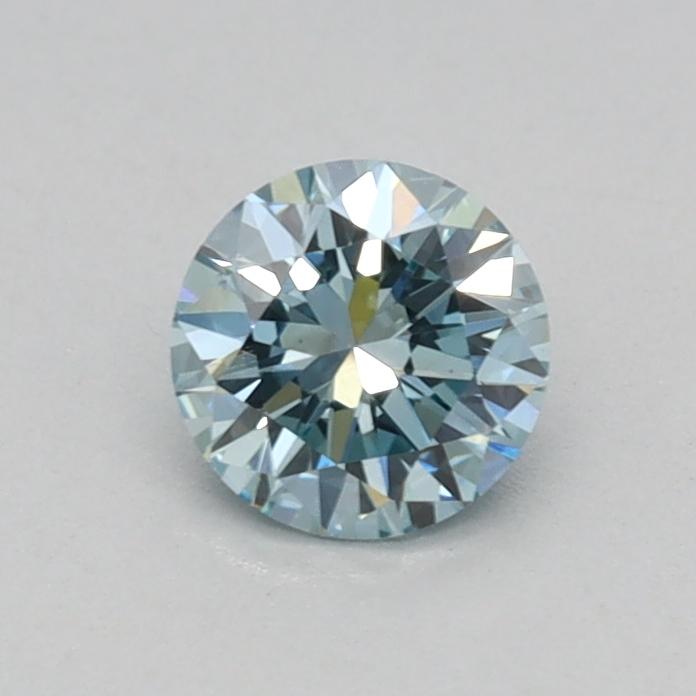 0.33 Ct. Fancy Intense Greenish Blue Round Lab Grown Diamond