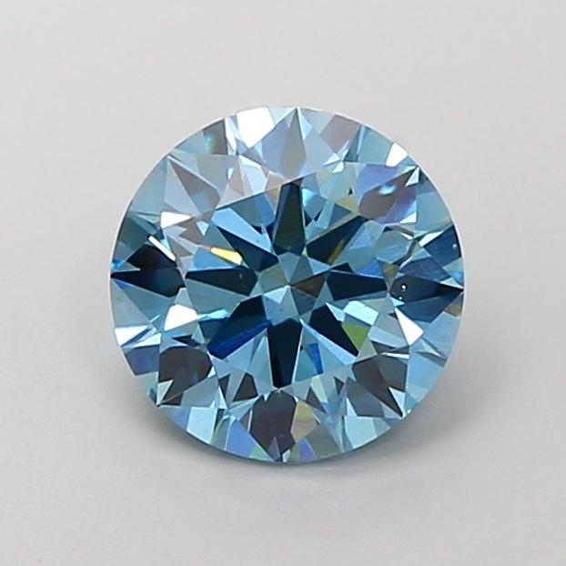 1.42 Ct. Fancy Vivid Blue Round Lab Grown Diamond