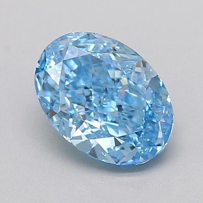 1.03 Ct. Fancy Vivid  Blue Oval Lab Grown Diamond