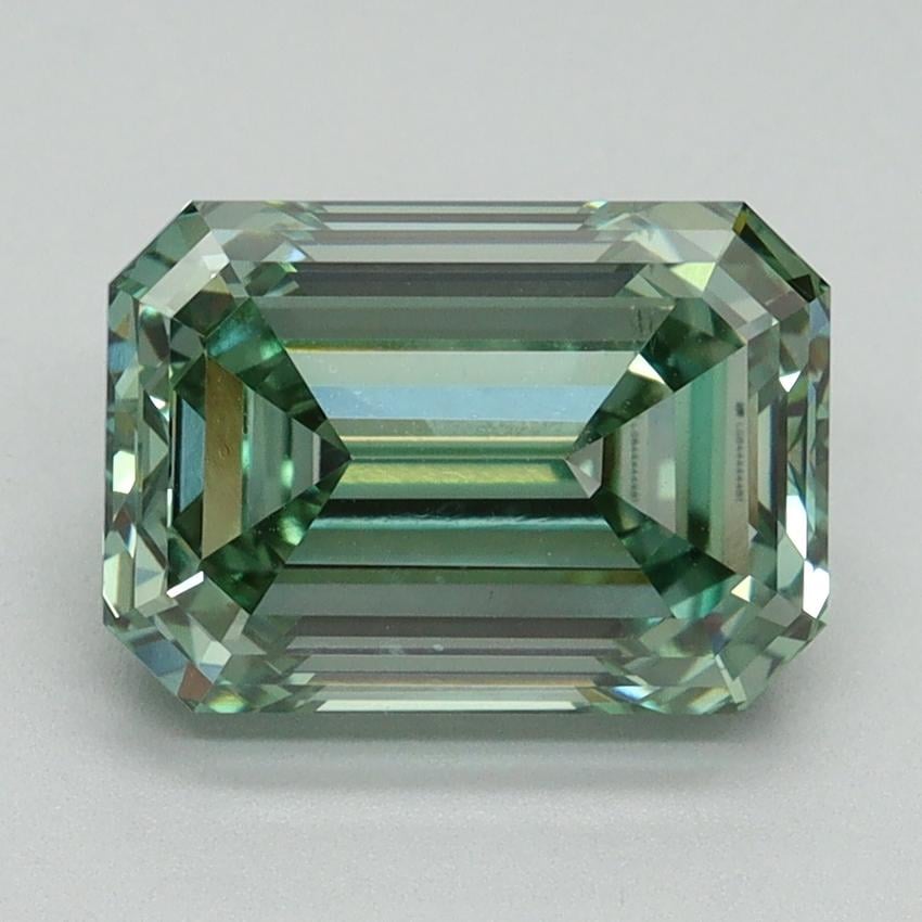 3.00 Ct. Fancy Vivid Pacific Green Emerald Lab Grown Diamond