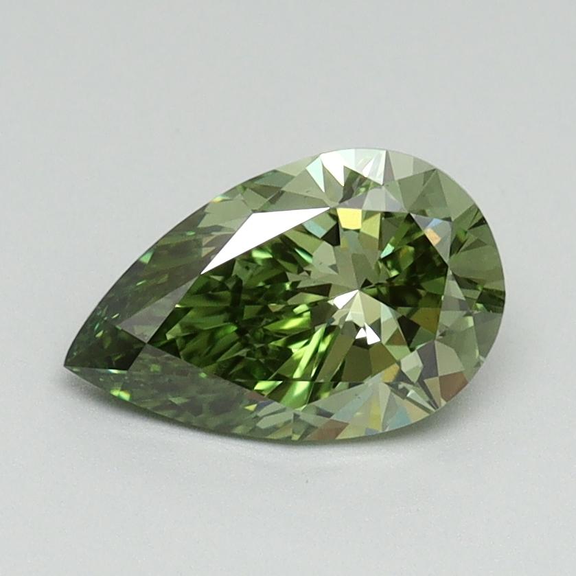 1.00 Ct. Fancy Vivid Green Pear Lab Grown Diamond
