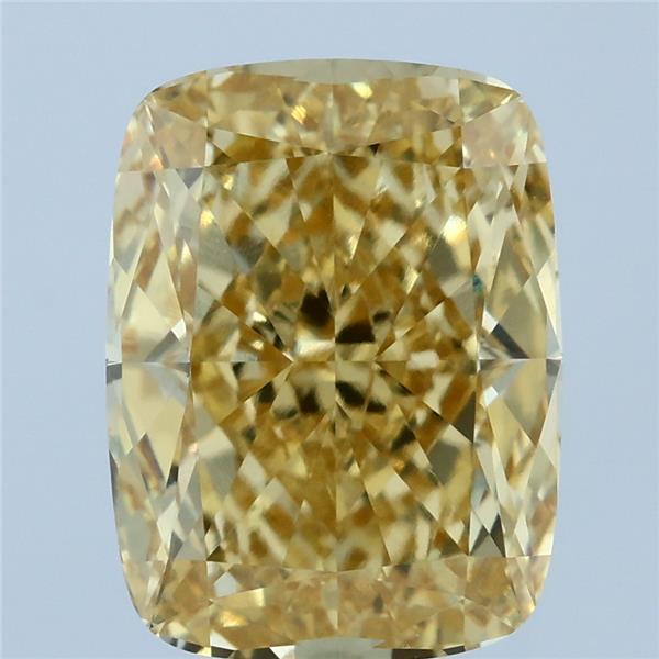 5.11 Ct. Fancy Vivid Yellow Cushion Lab Grown Diamond