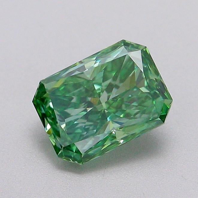 1.04 Ct. Fancy Vivid Green Radiant Lab Grown Diamond
