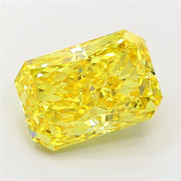 6.63 Ct. Fancy Vivid Yellow Radiant Lab Grown Diamond