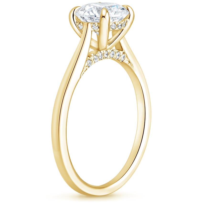 18K Yellow Gold Dawn Diamond Ring, large side view