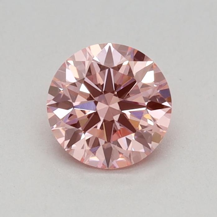 0.41 Ct. Fancy Vivid Pink Round Lab Grown Diamond