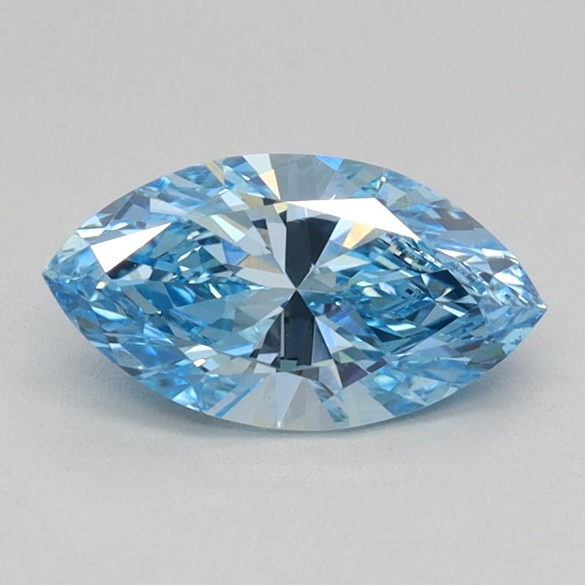0.67 Ct. Fancy Vivid Blue Marquise Lab Grown Diamond
