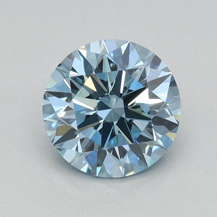 0.53 Ct. Fancy Vivid Blue Round Lab Grown Diamond