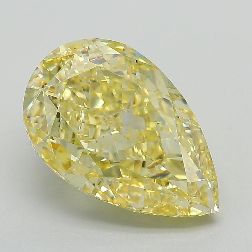 5.50 Ct. Fancy Intense Yellow Pear Lab Grown Diamond
