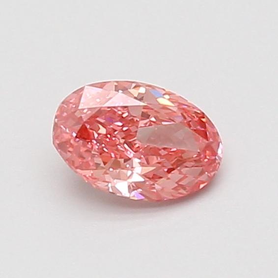 0.53 Ct. Fancy Vivid Pink Oval Lab Grown Diamond