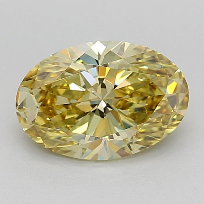 1.04 Ct. Fancy Intense  Yellow Oval Lab Grown Diamond