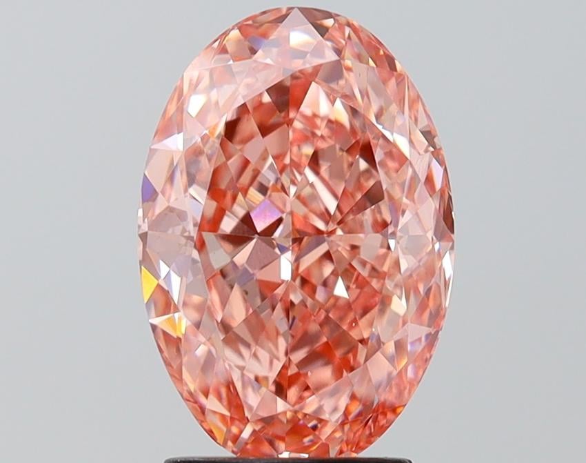 2.83 Ct. Fancy Vivid Pink Oval Lab Grown Diamond