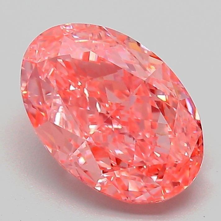 2.14 Ct. Fancy Vivid Pink Oval Lab Grown Diamond