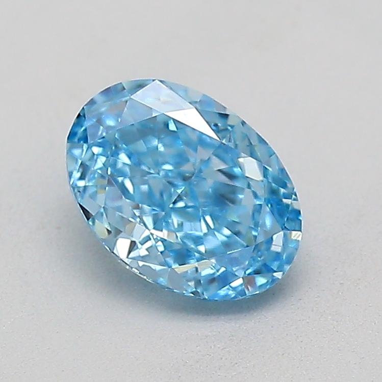0.51 Ct. Fancy Vivid  Blue Oval Lab Grown Diamond