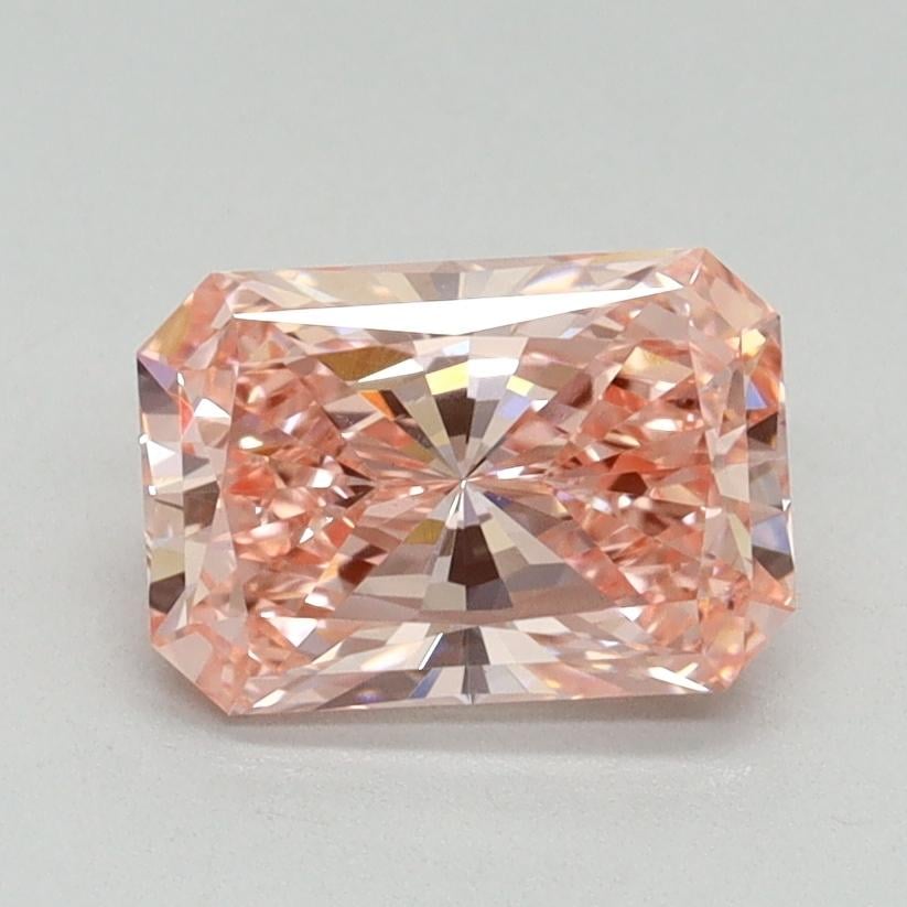 1.30 Ct. Fancy Vivid Pink Radiant Lab Grown Diamond