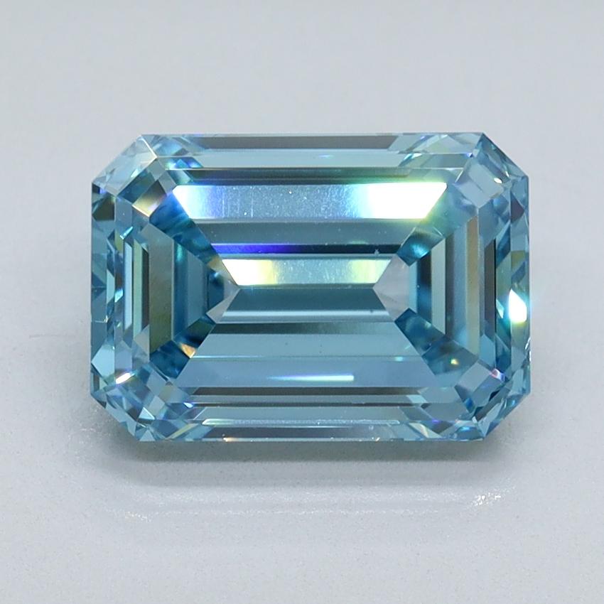 2.51 Ct. Fancy Vivid Blue Emerald Lab Grown Diamond
