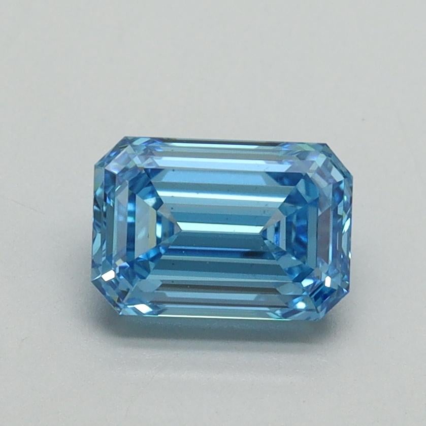 1.07 Ct. Fancy Vivid Blue Emerald Lab Grown Diamond
