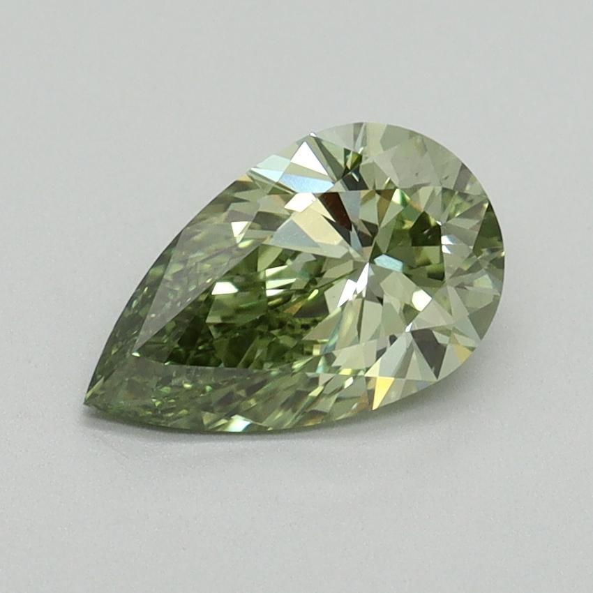 1.00 Ct. Fancy Vivid Green Pear Lab Grown Diamond