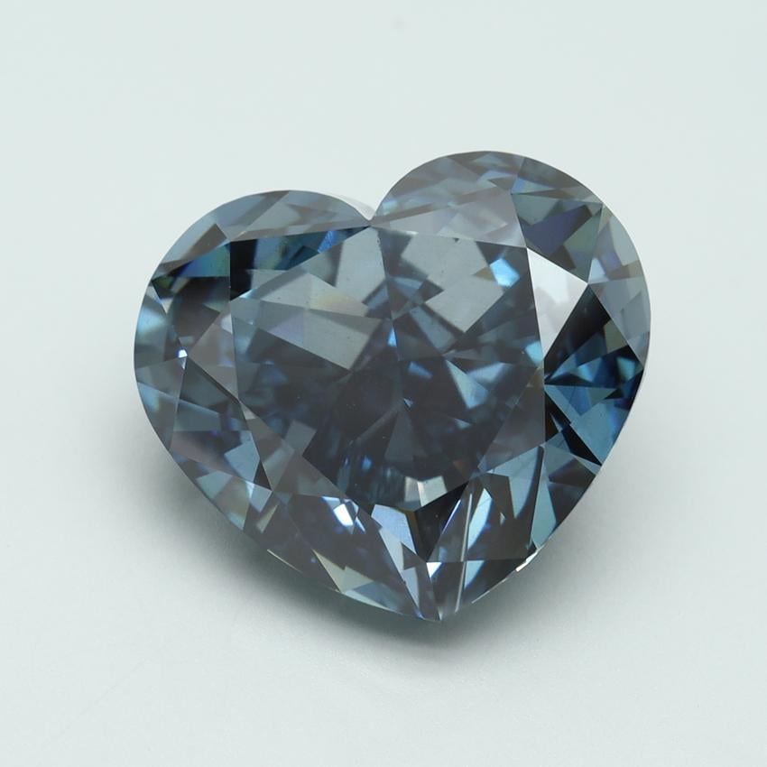 10.04 Ct. Fancy Intense Blue Heart Lab Grown Diamond