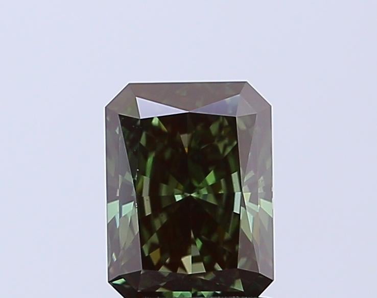 1.54 Ct. Fancy Vivid Green Radiant Lab Grown Diamond