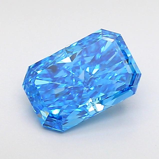 1.08 Ct. Fancy Vivid  Blue Radiant Lab Grown Diamond