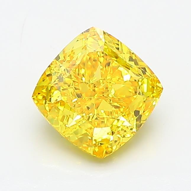 1.46 Ct. Fancy Vivid Yellow Cushion Lab Grown Diamond