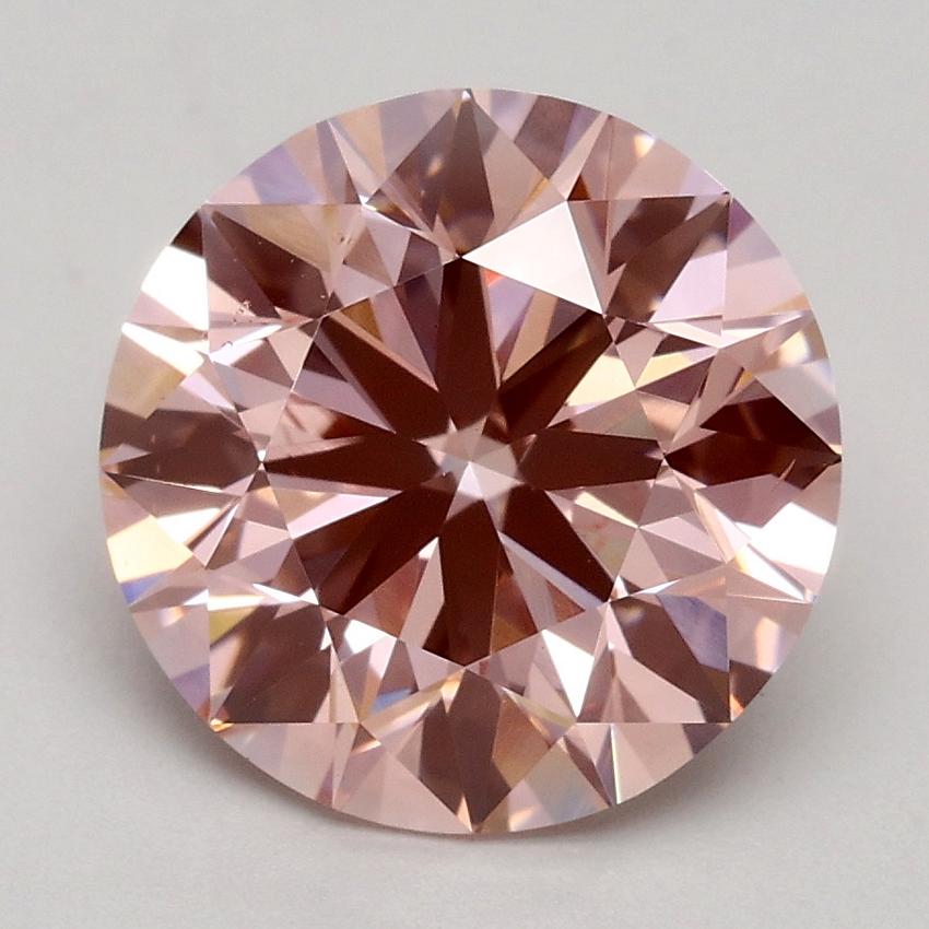 2.50 Ct. Fancy Intense Pink Round Lab Grown Diamond