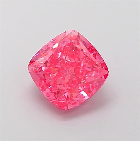 1.60 Ct. Fancy Vivid Pink Cushion Lab Grown Diamond