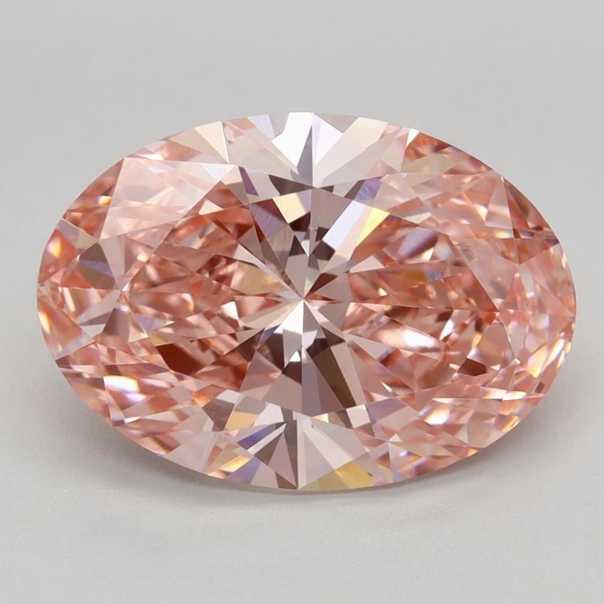 3.77 Ct. Fancy Vivid Pink Oval Lab Grown Diamond
