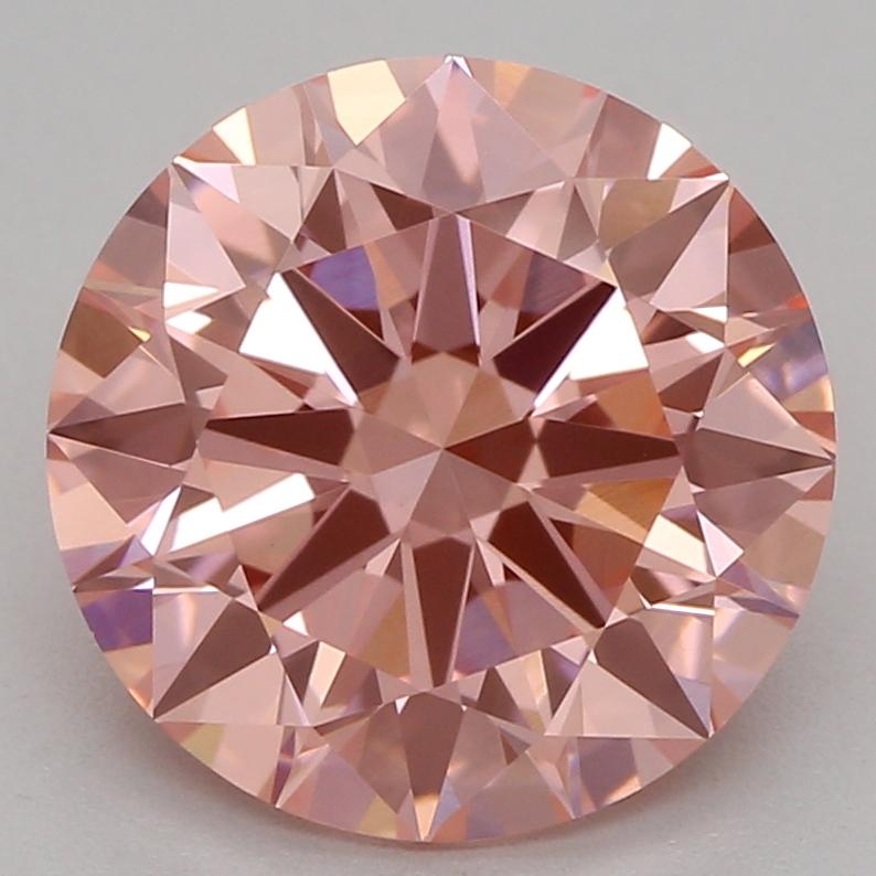 2.02 Ct. Fancy Vivid Pink Round Lab Grown Diamond