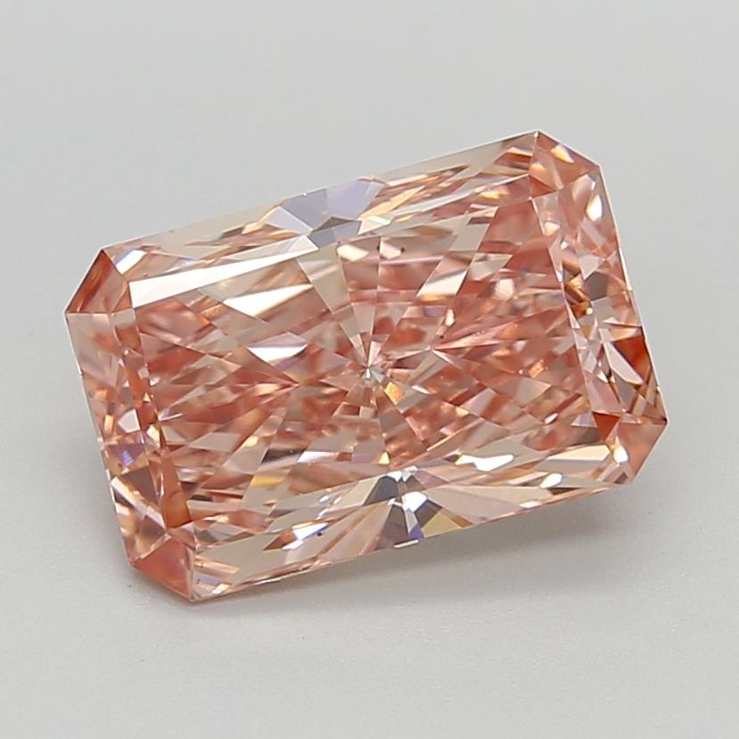 3.99 Ct. Fancy Vivid  Pink Radiant Lab Grown Diamond